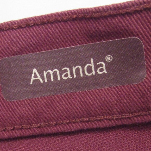 Womens Gloria Vanderbilt Amanda Dark Maroon Red Pants Size 8 Short - Picture 5 of 9